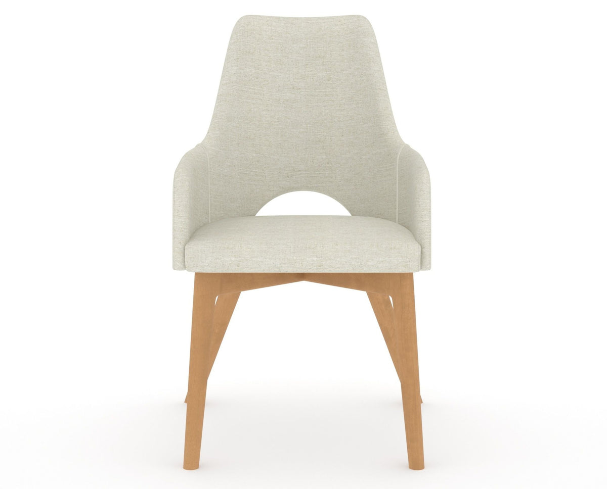 Canadel Downtown Norr Dining Chair in Caramel Washed, TW Fabric, front view