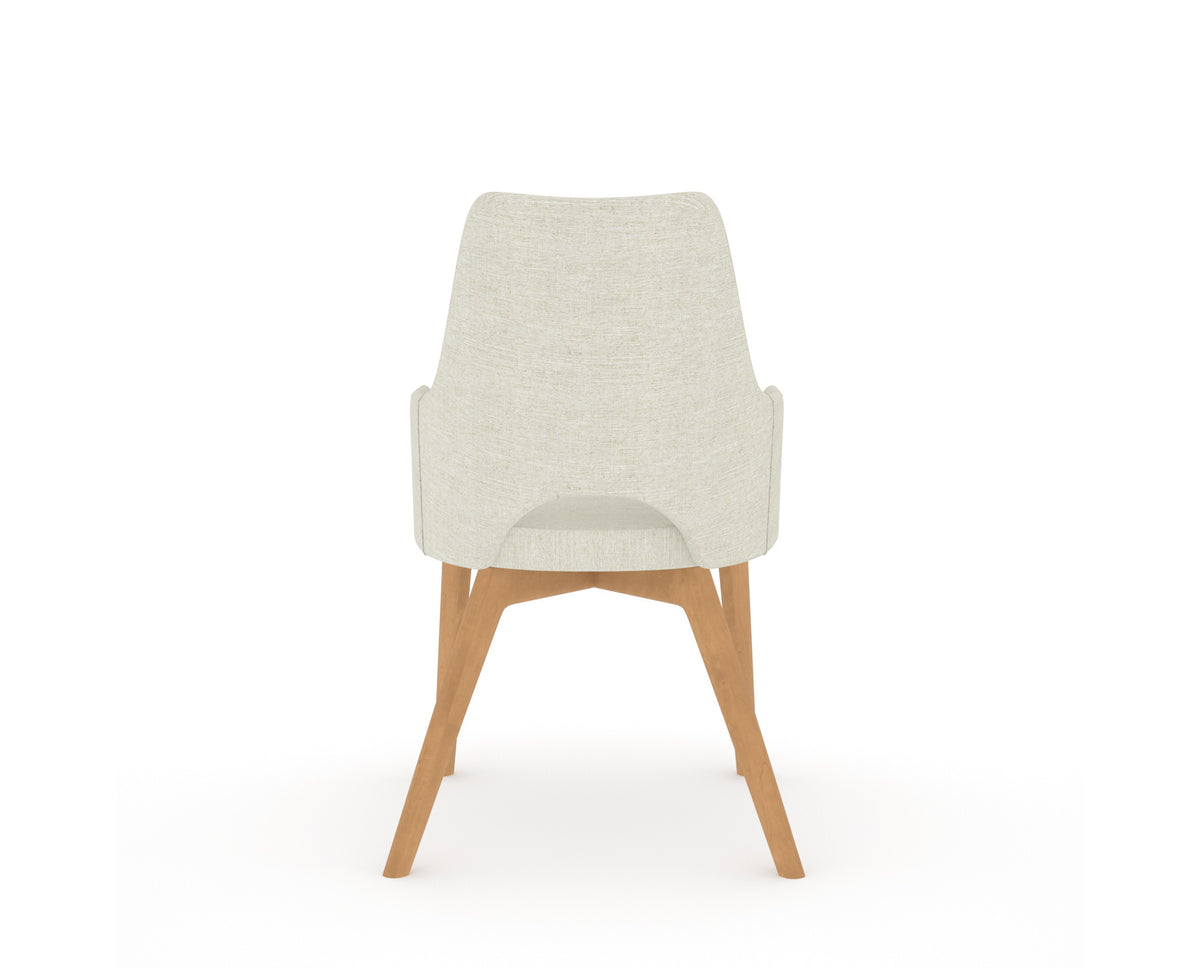 Canadel Downtown Norr Dining Chair in Caramel Washed, TW Fabric, back view