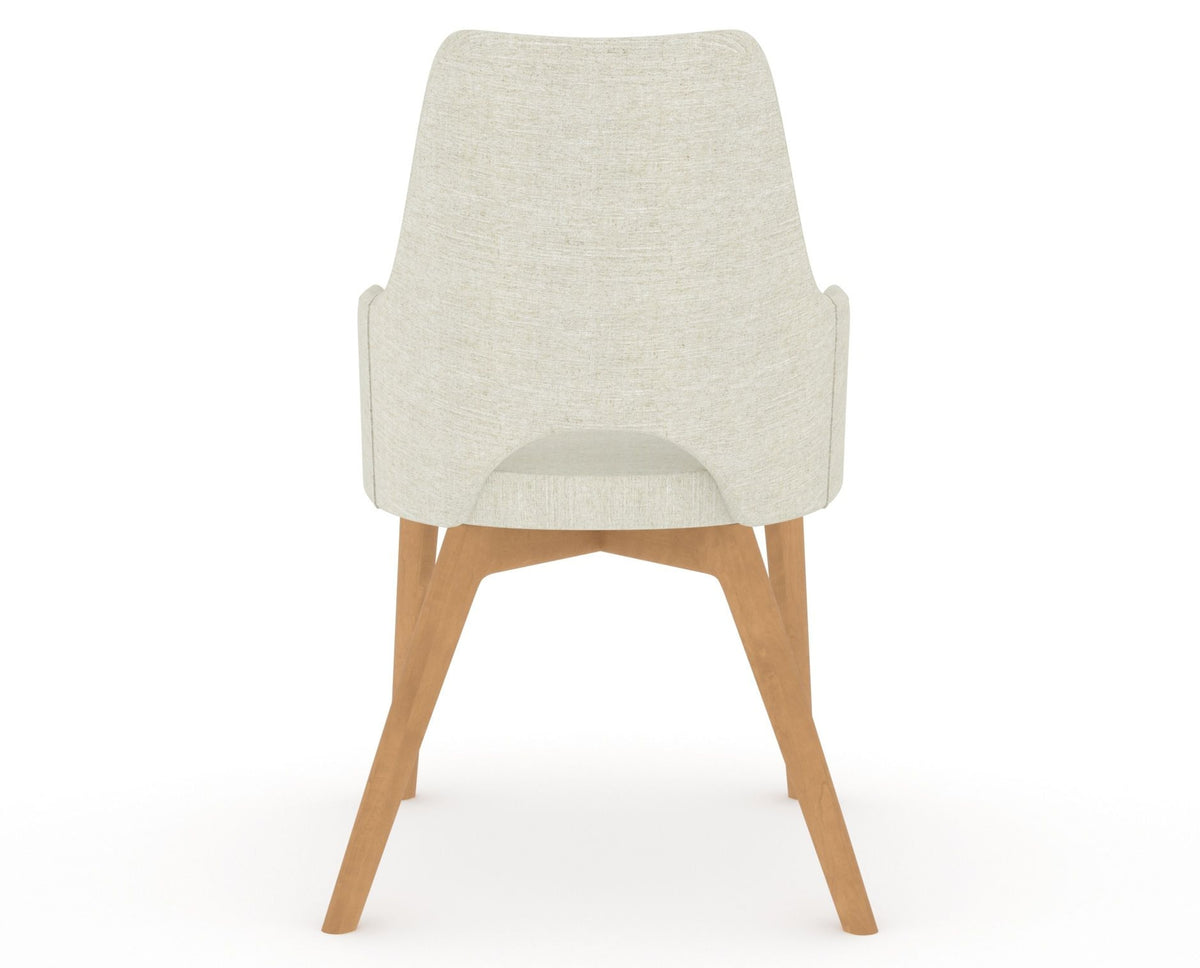 Canadel Downtown Norr Dining Chair in Caramel Washed, TW Fabric, back view