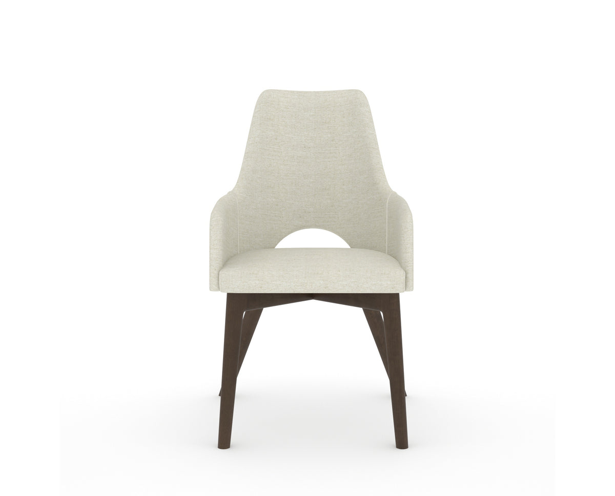 Canadel Downtown Norr Dining Chair in Hazelnut Washed, TW Fabric, front view