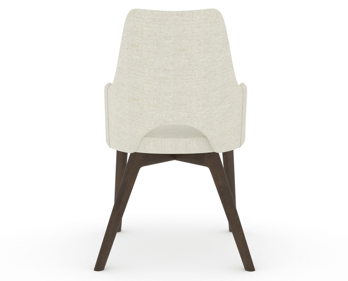 Canadel Downtown Norr Dining Chair in Hazelnut Washed, TW Fabric, back view
