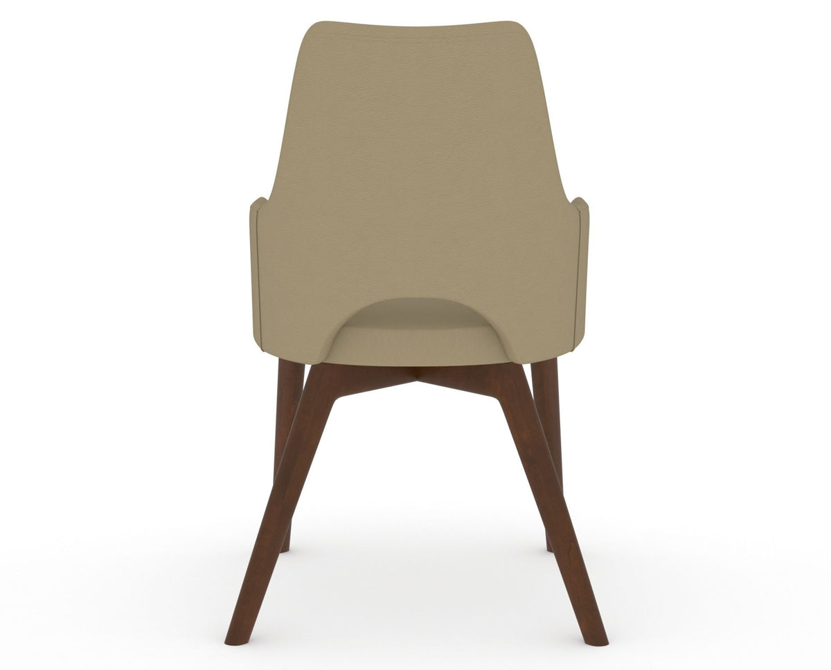 Canadel Downtown Norr Dining Chair in Cognac Washed, XY Faux Leather, back view