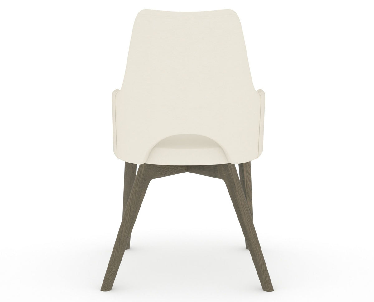 Canadel Downtown Norr Dining Chair in Shadow, YJ Faux Leather, back view