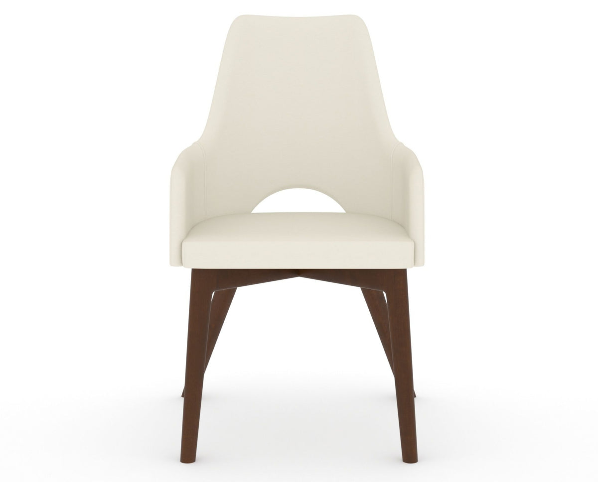Canadel Downtown Norr Dining Chair in Cognac Washed, YJ Faux Leather, front view
