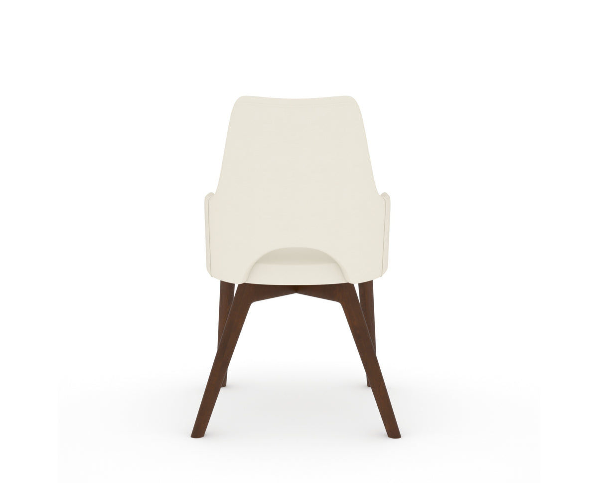 Canadel Downtown Norr Dining Chair in Cognac Washed, YJ Faux Leather, back view