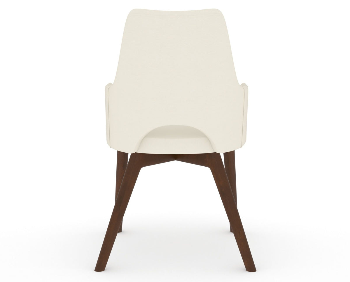 Canadel Downtown Norr Dining Chair in Cognac Washed, YJ Faux Leather, back view