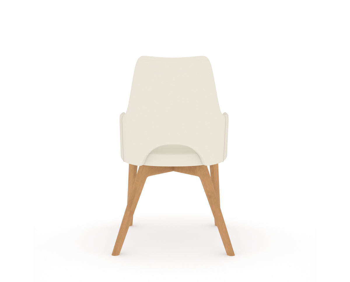 Canadel Downtown Norr Dining Chair in Caramel Washed, YJ Faux Leather, back view