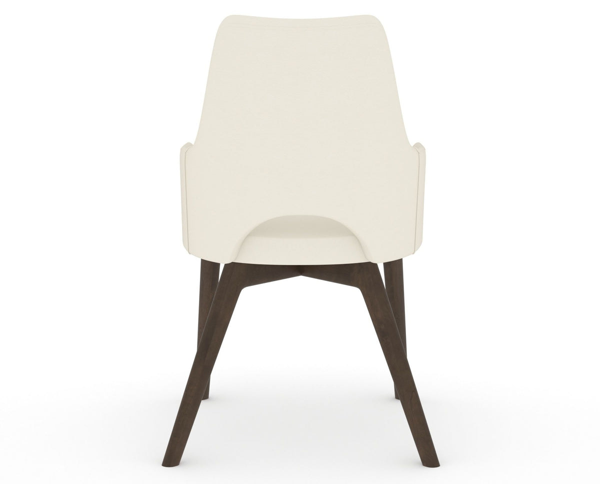Canadel Downtown Norr Dining Chair in Hazelnut Washed, YJ Faux Leather, back view