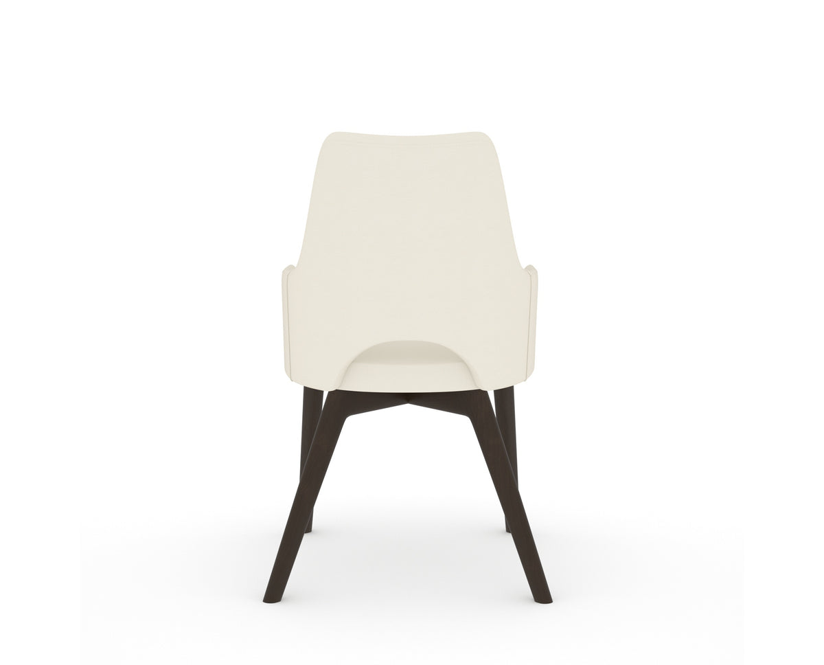 Canadel Downtown Norr Dining Chair in Davy's Grey, YJ Faux Leather, back view
