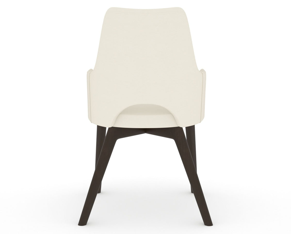 Canadel Downtown Norr Dining Chair in Davy's Grey, YJ Faux Leather, back view