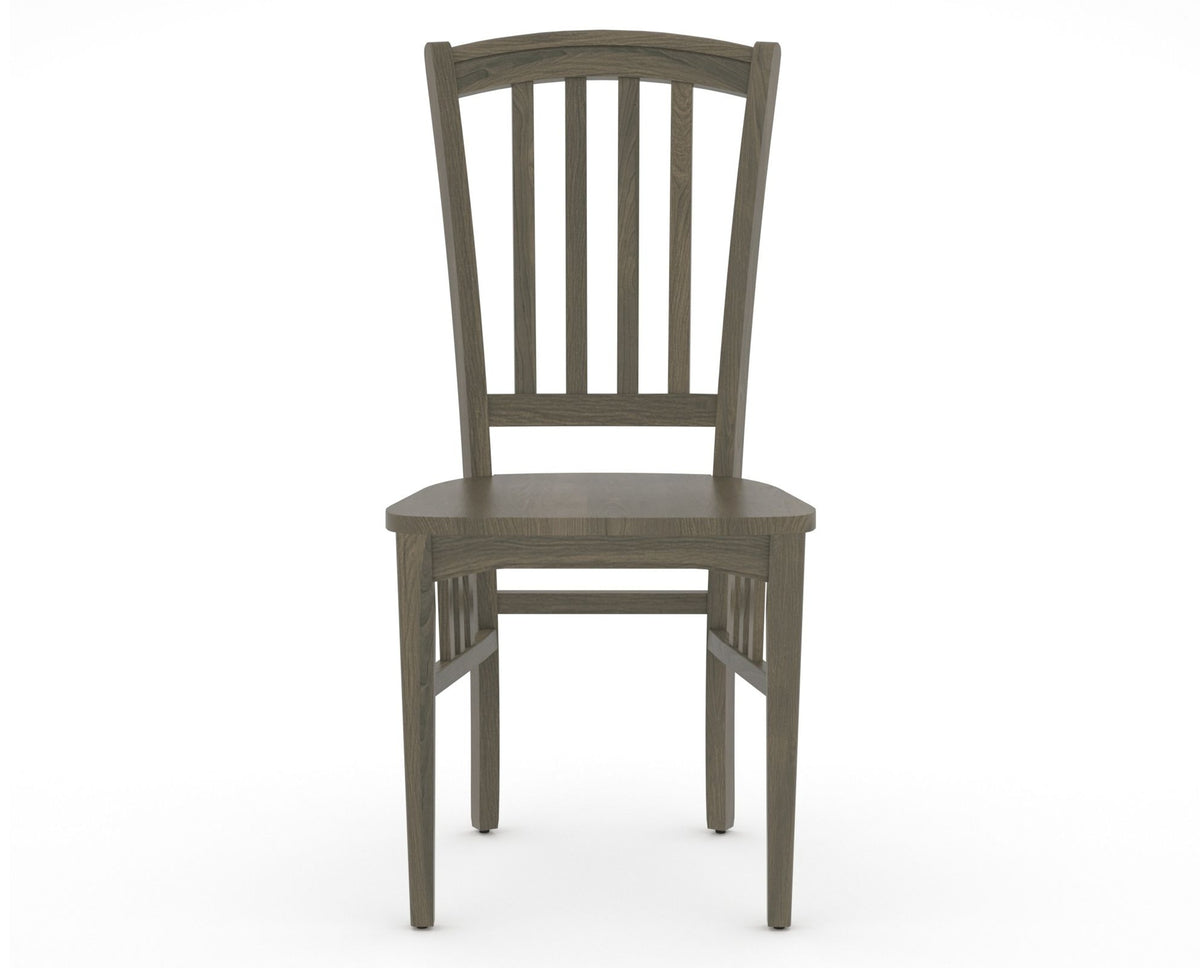 Canadel Dining Chair 0048 in Wood Seat and 08 Shadow, front view