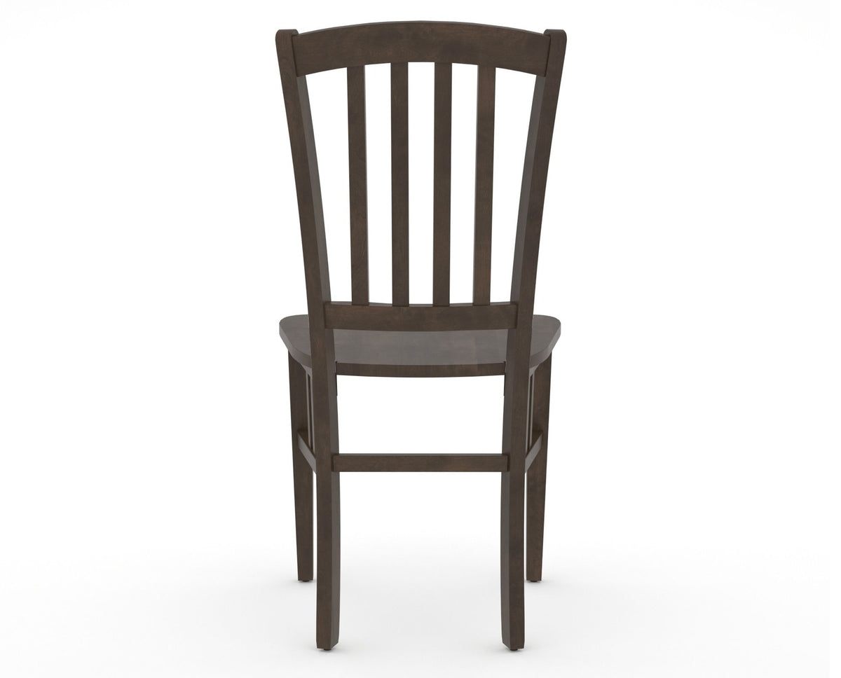 Canadel Dining Chair 0048 in Wood Seat and 29 Hazelnut Washed, back view