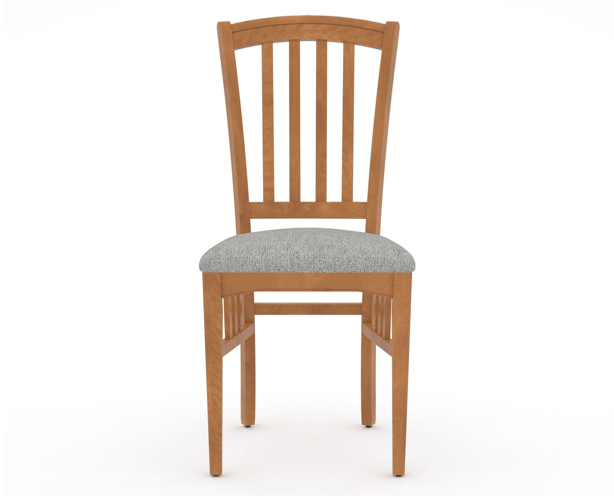 Canadel Dining Chair 0048 in 7C Fabric and 01 Honey Washed, front view