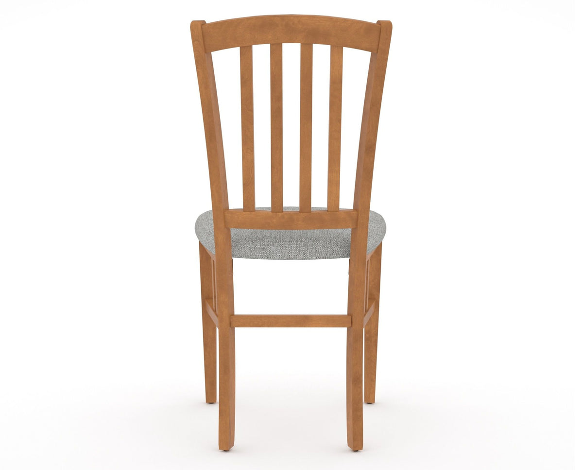 Canadel Dining Chair 0048 in 7C Fabric and 01 Honey Washed, back view