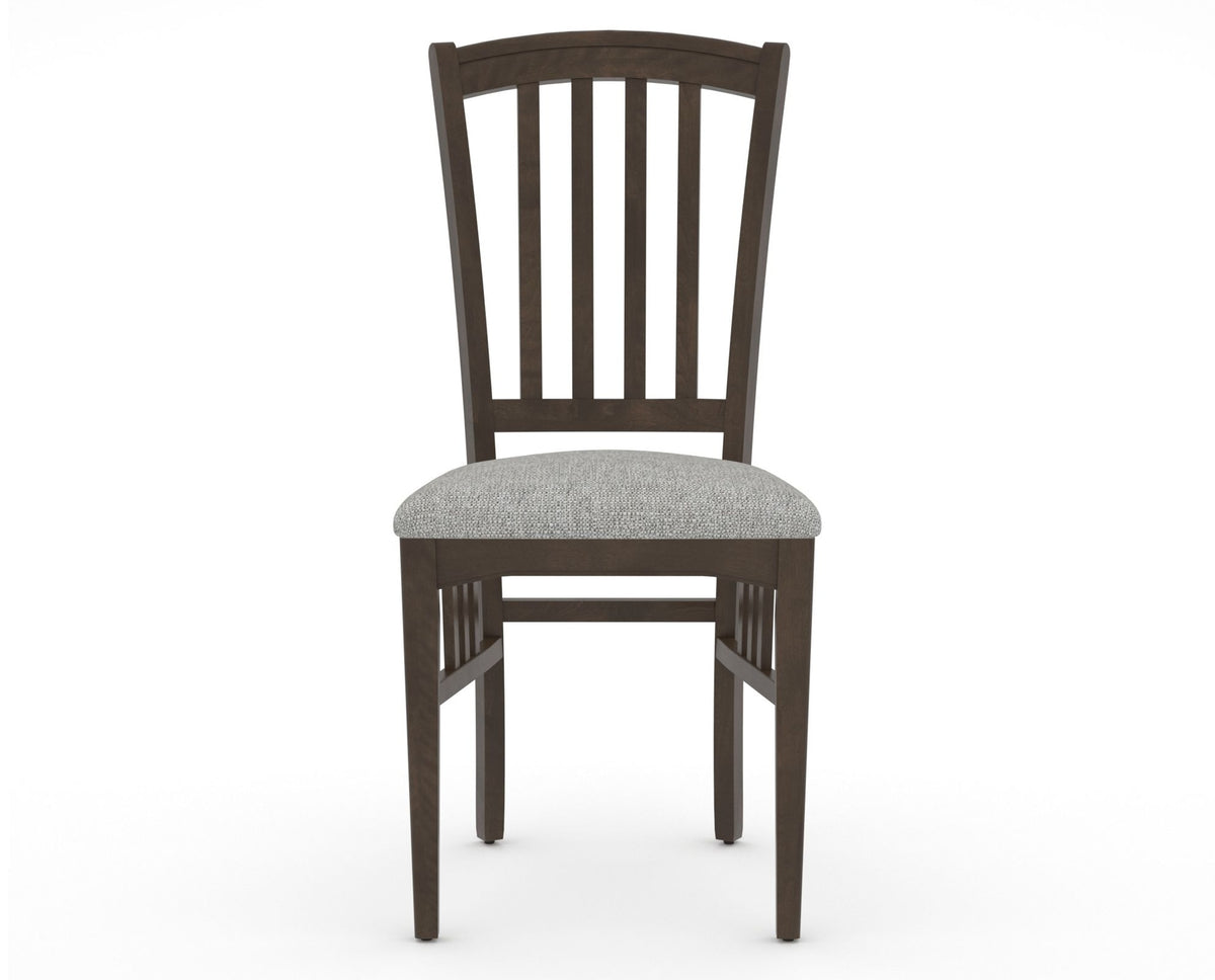 Canadel Dining Chair 0048 in 7C Fabric and 29 Hazelnut Washed, front view