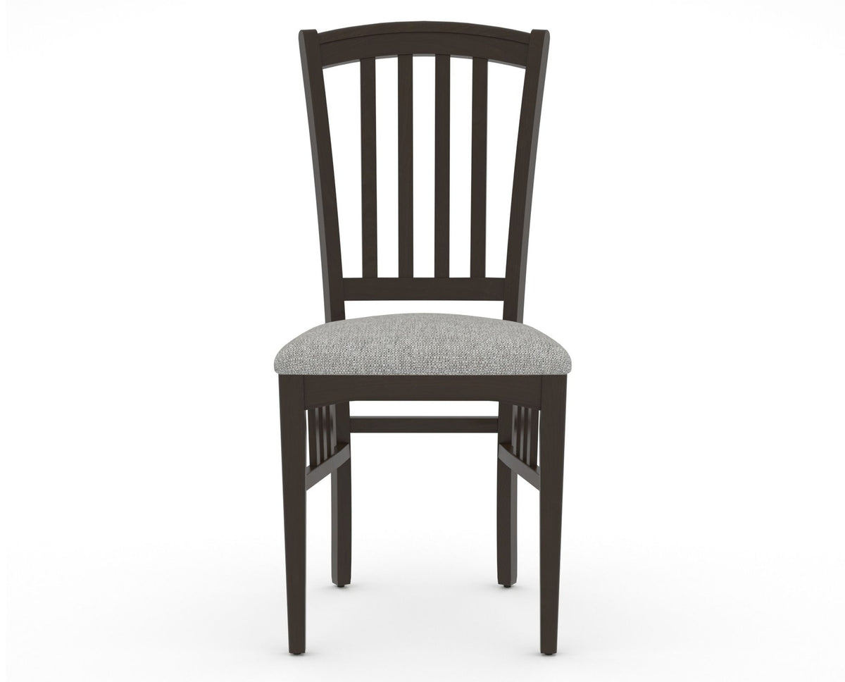 Canadel Dining Chair 0048 in 7C Fabric and 59 Davy's Grey, front view