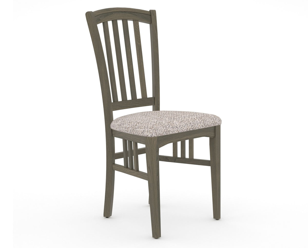 Canadel Dining Chair 0048 in FP Crypton® and 08 Shadow, three-quarter view