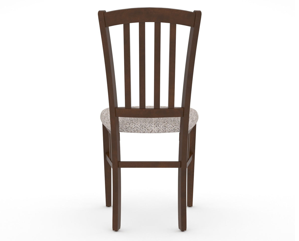 Canadel Dining Chair 0048 in FP Crypton® and 19 Cognac Washed, back view
