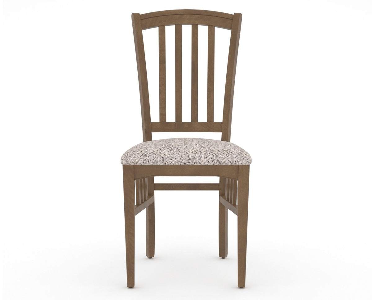 Canadel Dining Chair 0048 in FP Crypton® and 25 Pecan Washed, front view