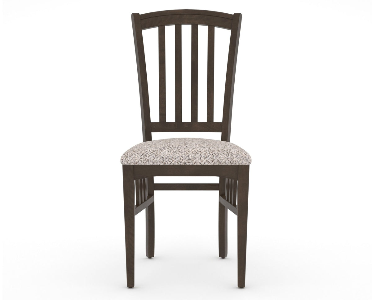 Canadel Dining Chair 0048 in FP Crypton® and 29 Hazelnut Washed, front view