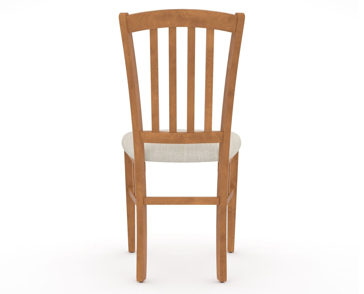 Canadel Dining Chair 0048 in FT InsideOut® and 01 Honey Washed, back view