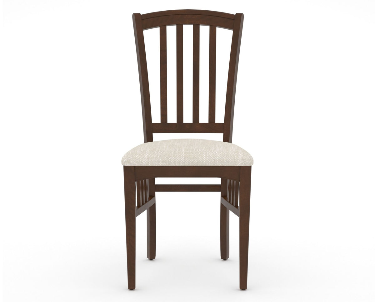 Canadel Dining Chair 0048 in FT InsideOut® and 19 Cognac Washed, front view