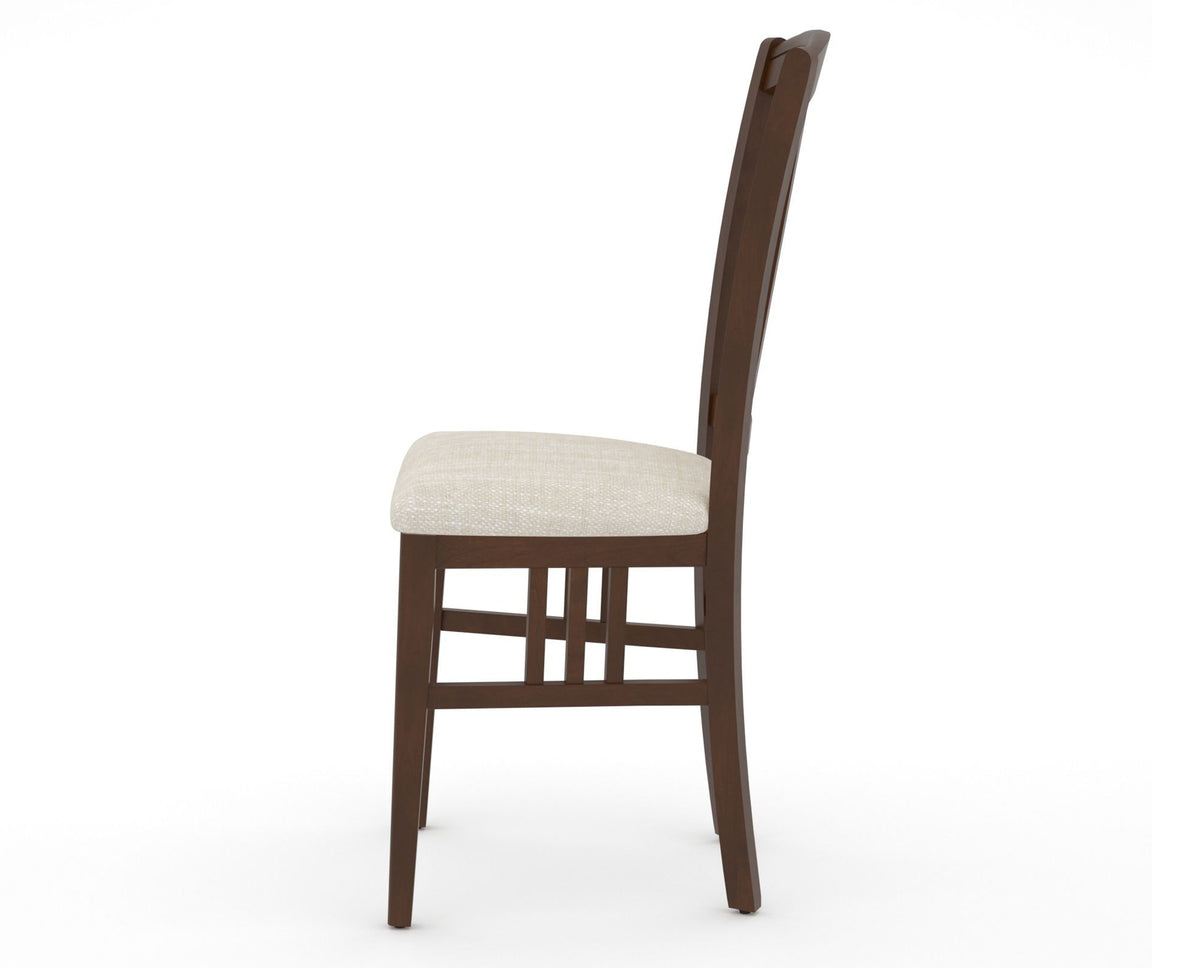 Canadel Dining Chair 0048 in FT InsideOut® and 19 Cognac Washed, side view