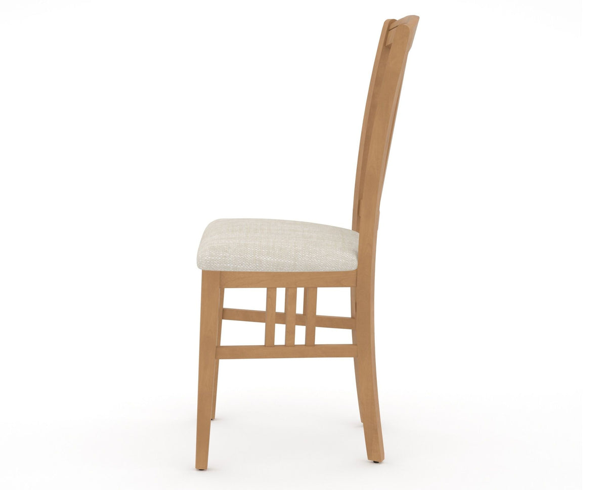 Canadel Dining Chair 0048 in FT InsideOut® and 20 Caramel Washed, side view