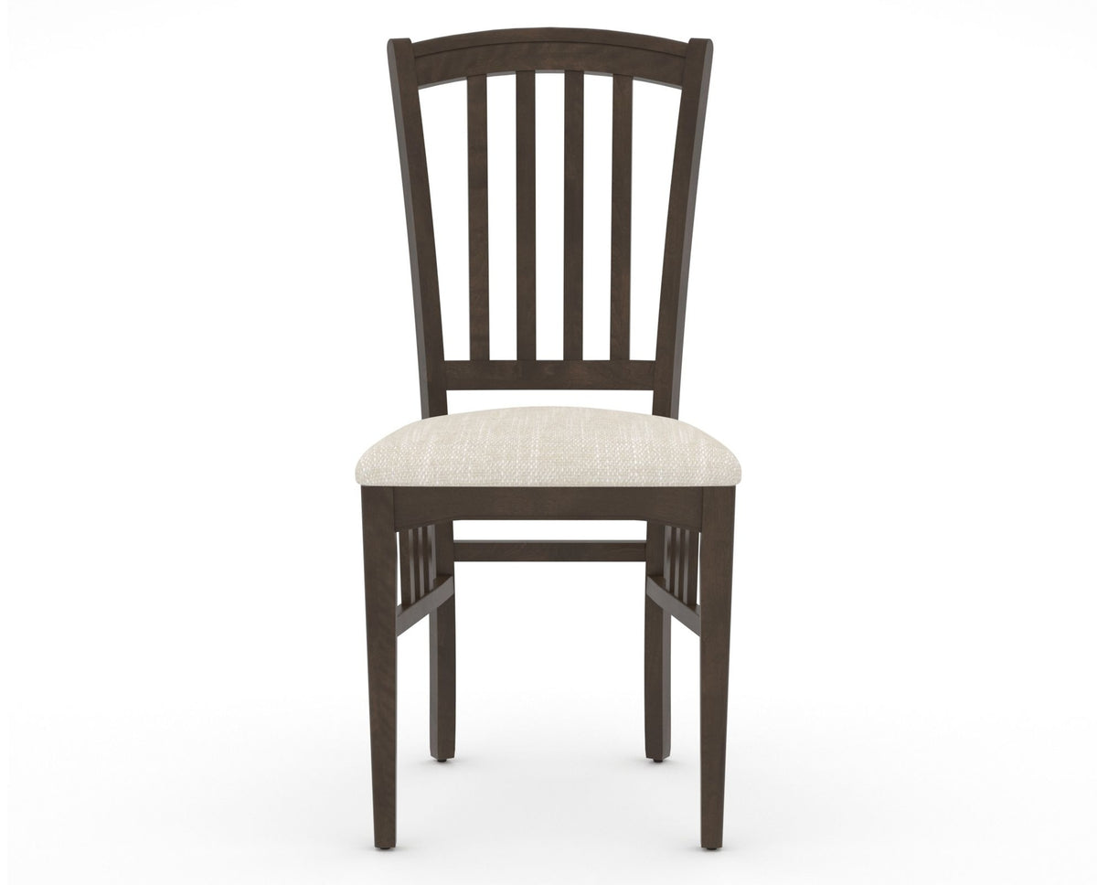 Canadel Dining Chair 0048 in FT InsideOut® and 29 Hazelnut Washed, front view