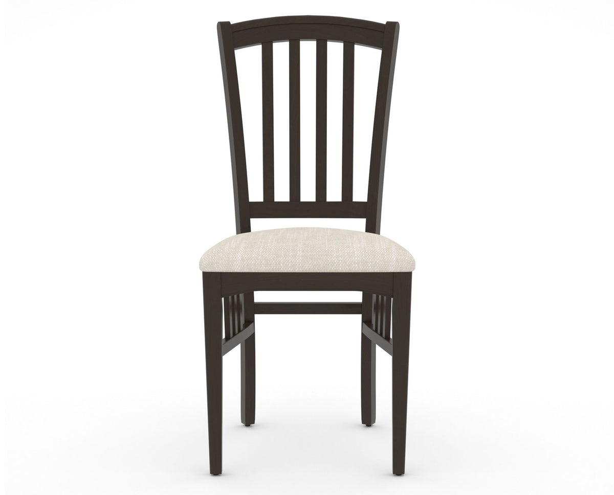 Canadel Dining Chair 0048 in FT InsideOut® and 59 Davy's Grey, front view