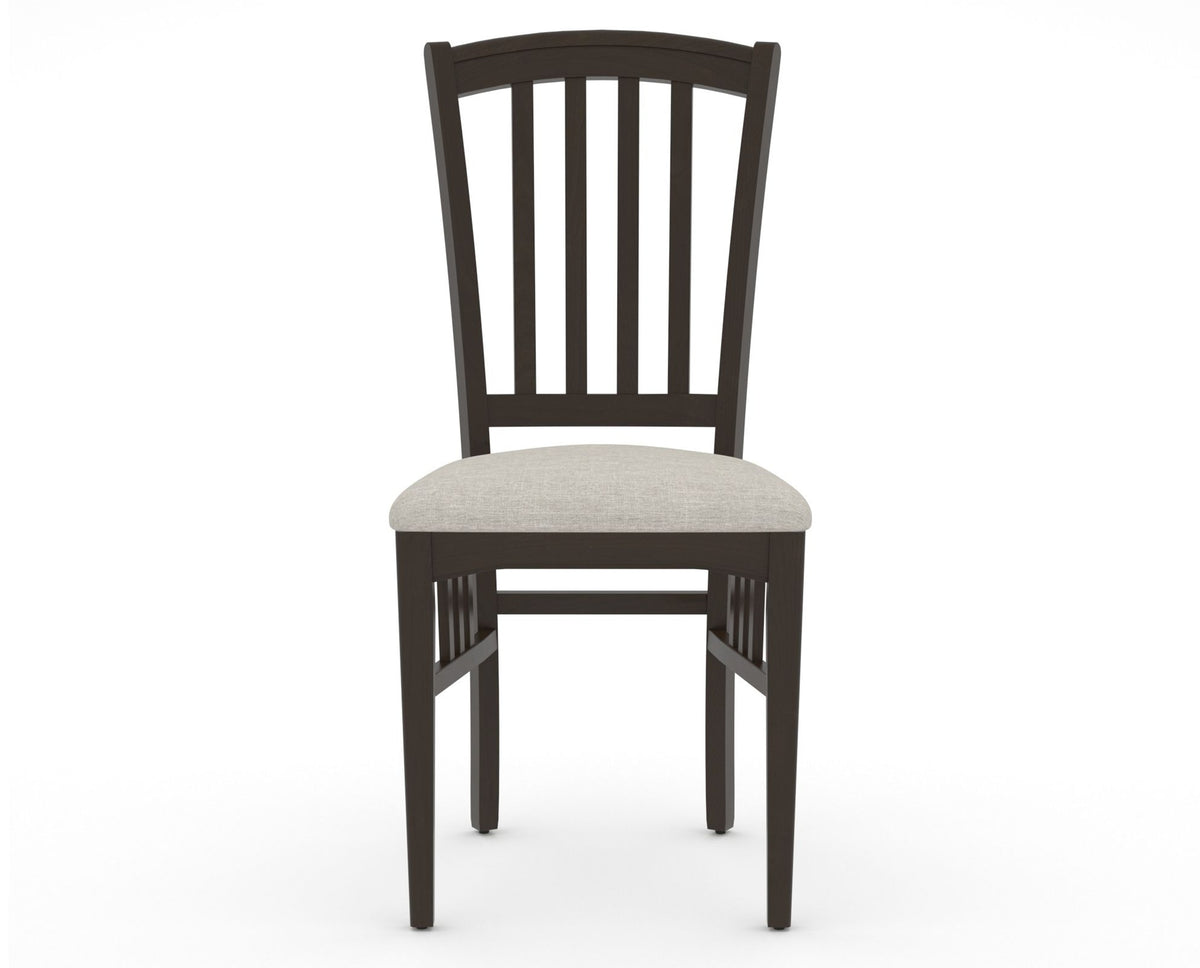 Canadel Dining Chair 0048 in TB Fabric and 59 Davy's Grey, front view