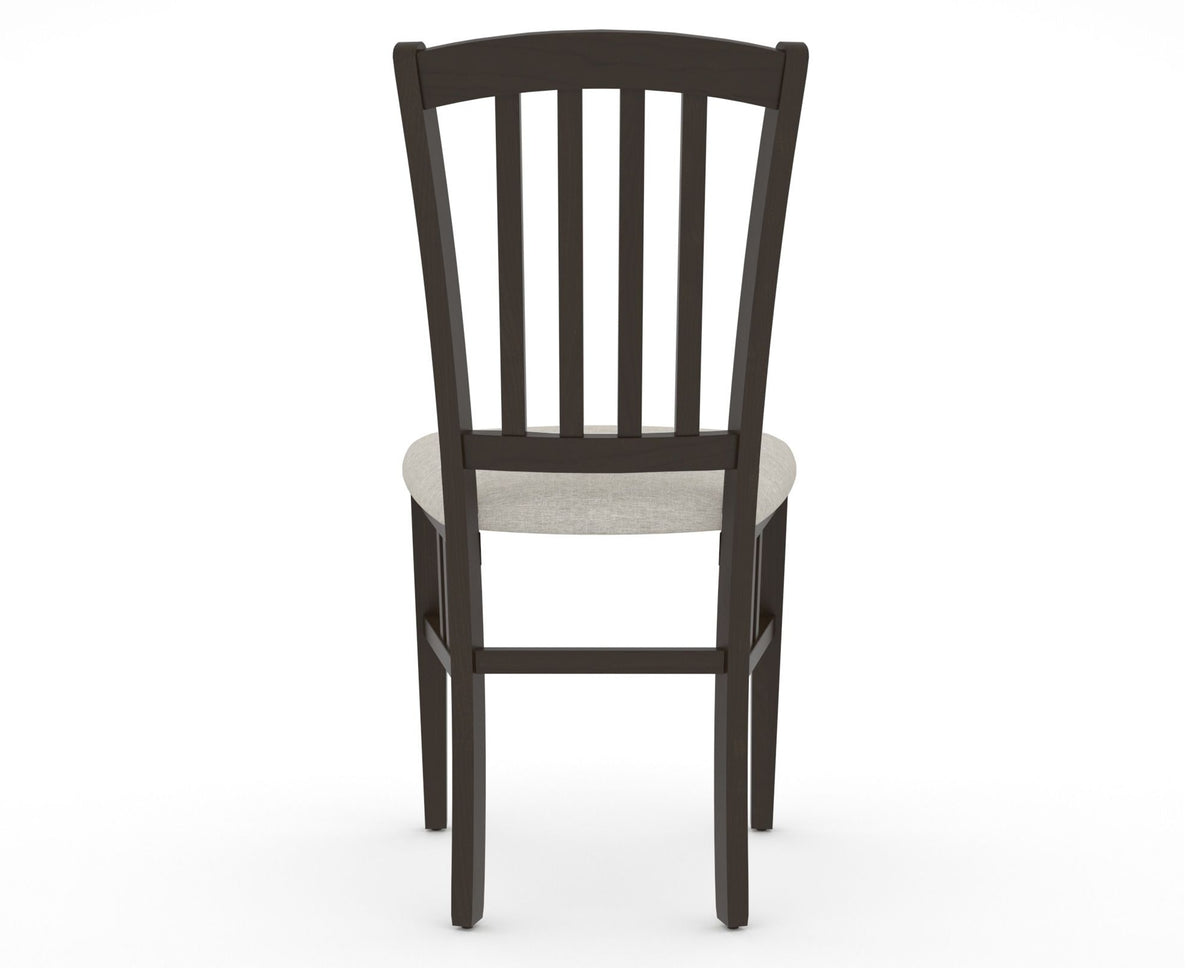 Canadel Dining Chair 0048 in TB Fabric and 59 Davy's Grey, back view