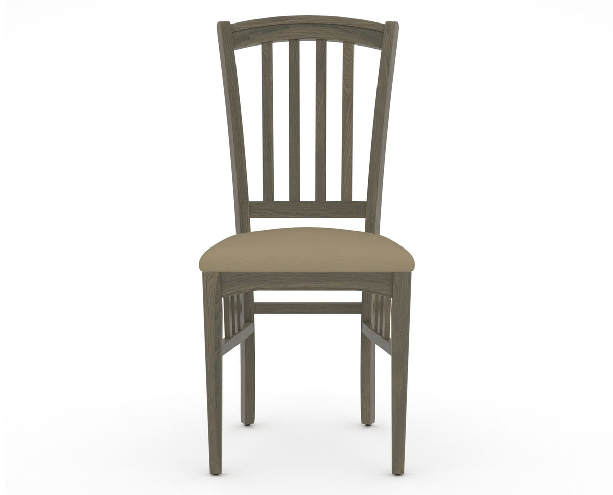 Canadel Dining Chair 0048 in XY Faux Leather and 08 Shadow, front view