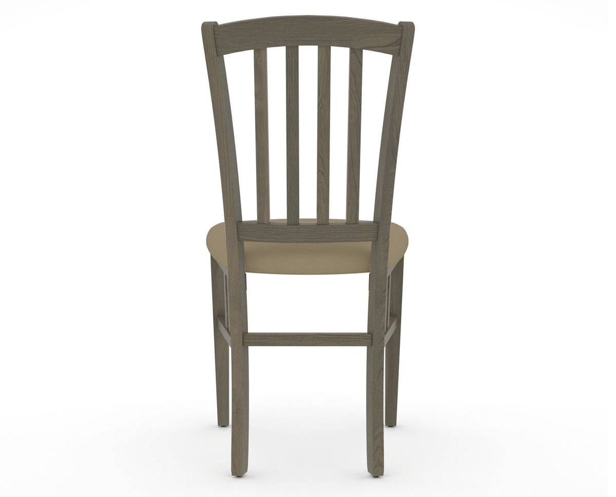 Canadel Dining Chair 0048 in XY Faux Leather and 08 Shadow, back view