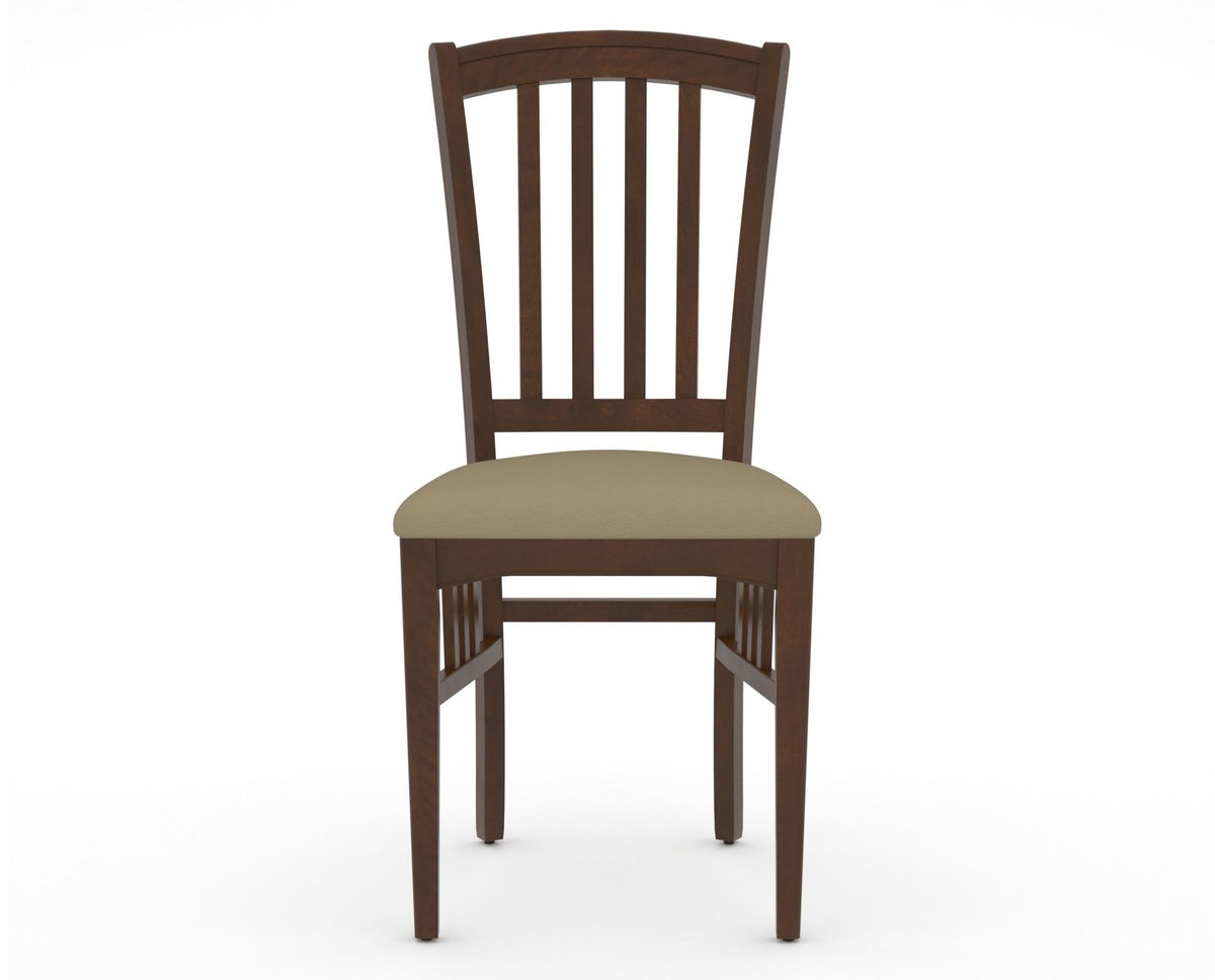 Canadel Dining Chair 0048 in XY Faux Leather and 19 Cognac Washed, front view