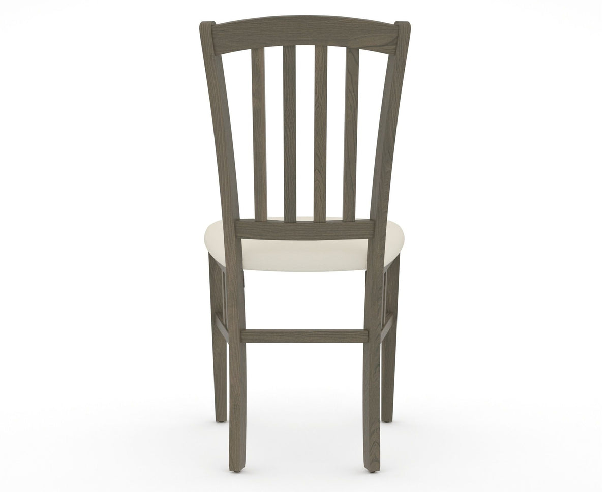 Canadel Dining Chair 0048 in YJ Faux Leather and 08 Shadow, back view