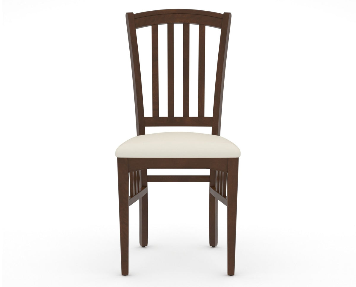Canadel Dining Chair 0048 in YJ Faux Leather and 19 Cognac Washed, front view