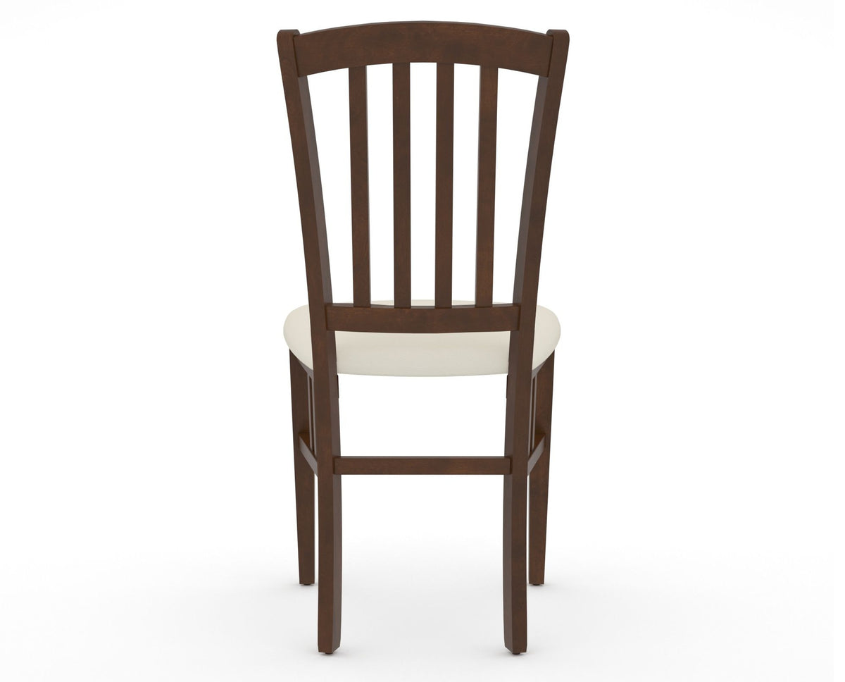 Canadel Dining Chair 0048 in YJ Faux Leather and 19 Cognac Washed, back view