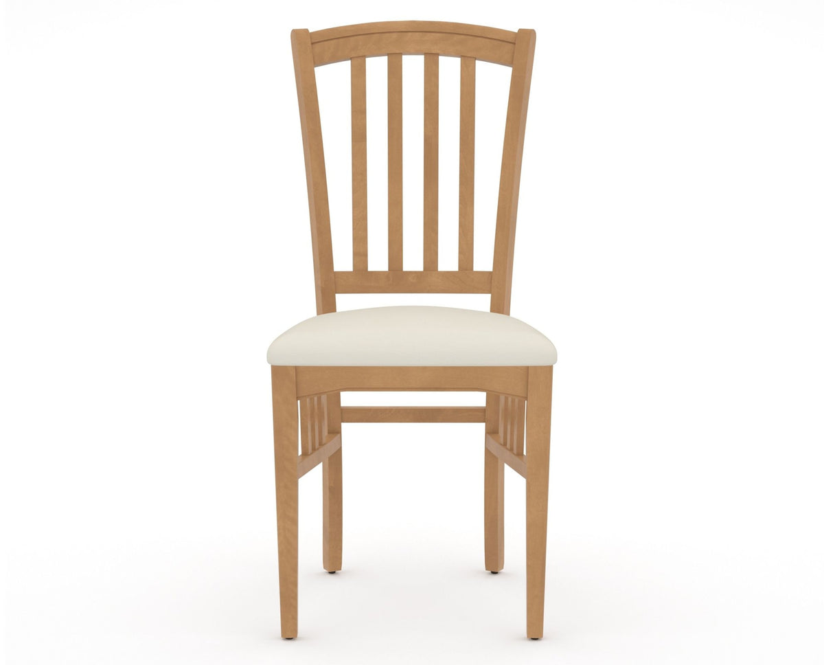 Canadel Dining Chair 0048 in YJ Faux Leather and 20 Caramel Washed, front view