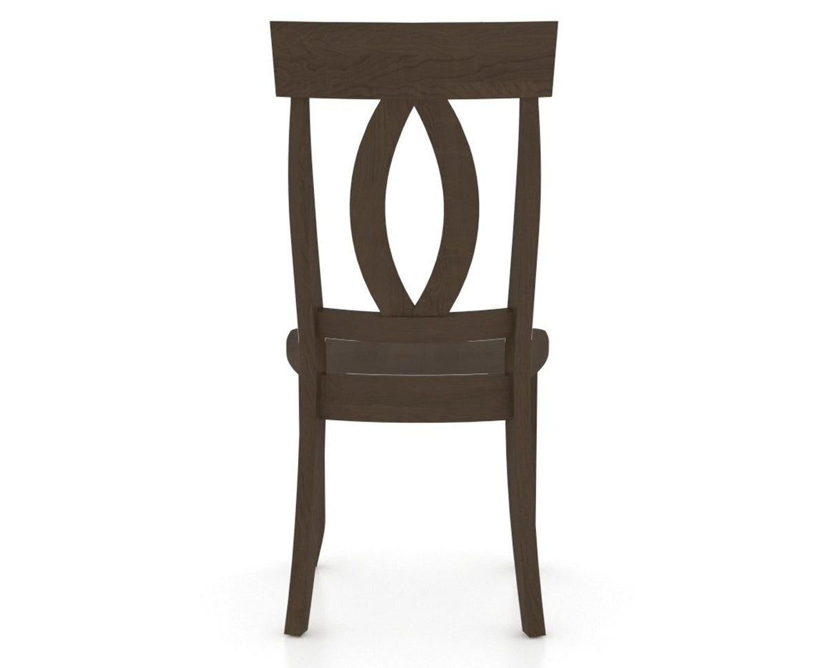 Canadel Eye Dining Chair in Hazelnut Washed, back view