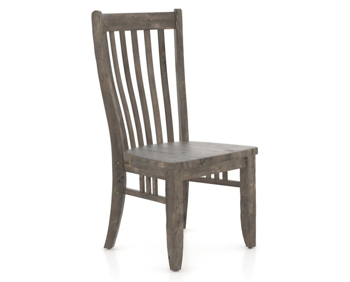 Canadel Champlain Dining Chair 0119 in Wood Seat and 08 Shadow, three-quarter view