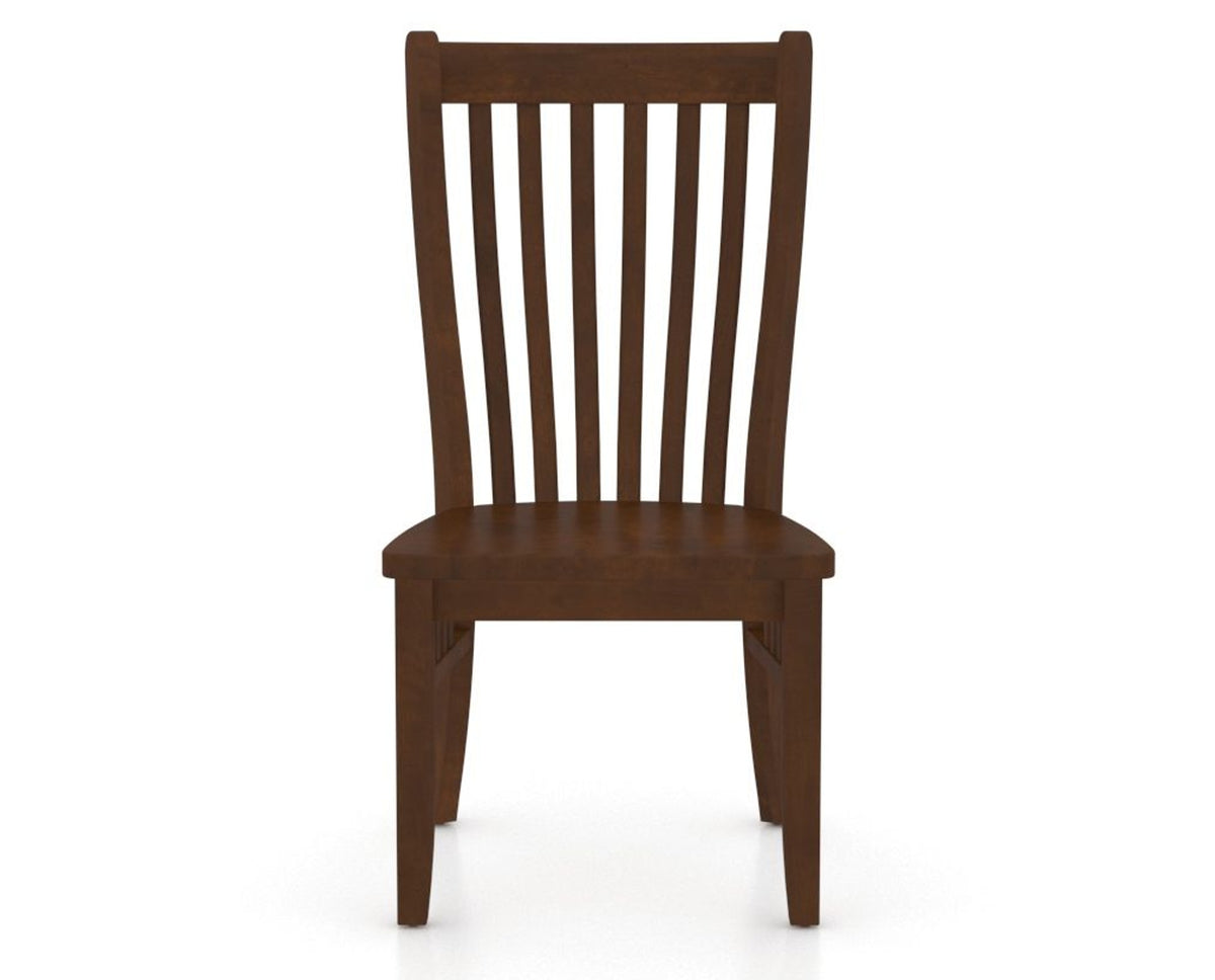 Canadel Dining Chair 0119 in Wood Seat and 19 Cognac Washed, front view