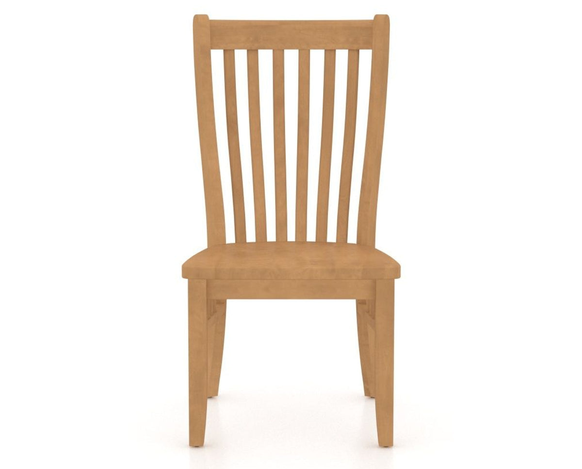Canadel Dining Chair 0119 in Wood Seat and 20 Caramel Washed, front view