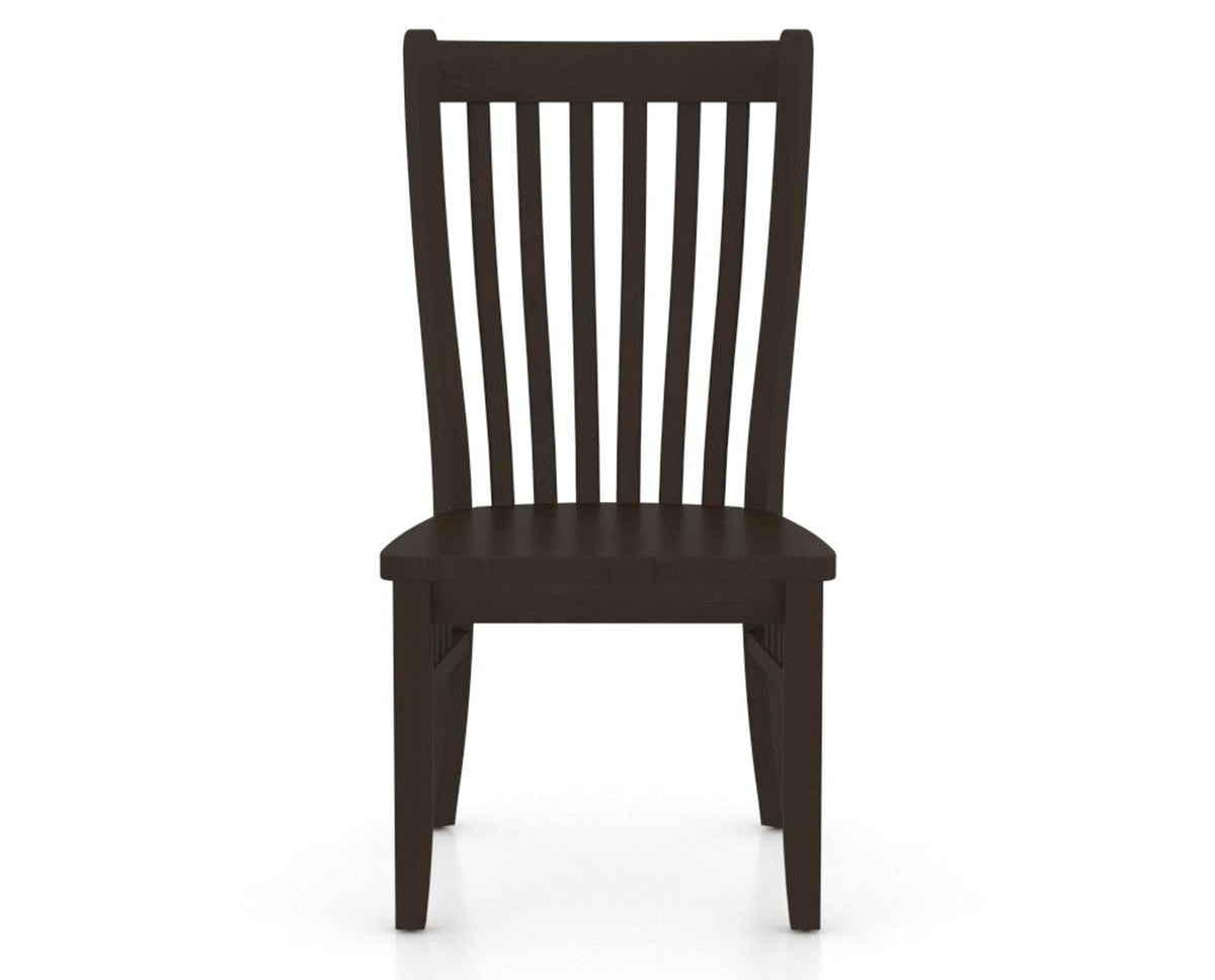 Canadel Dining Chair 0119 in Wood Seat and 59 Davy's Grey, front view