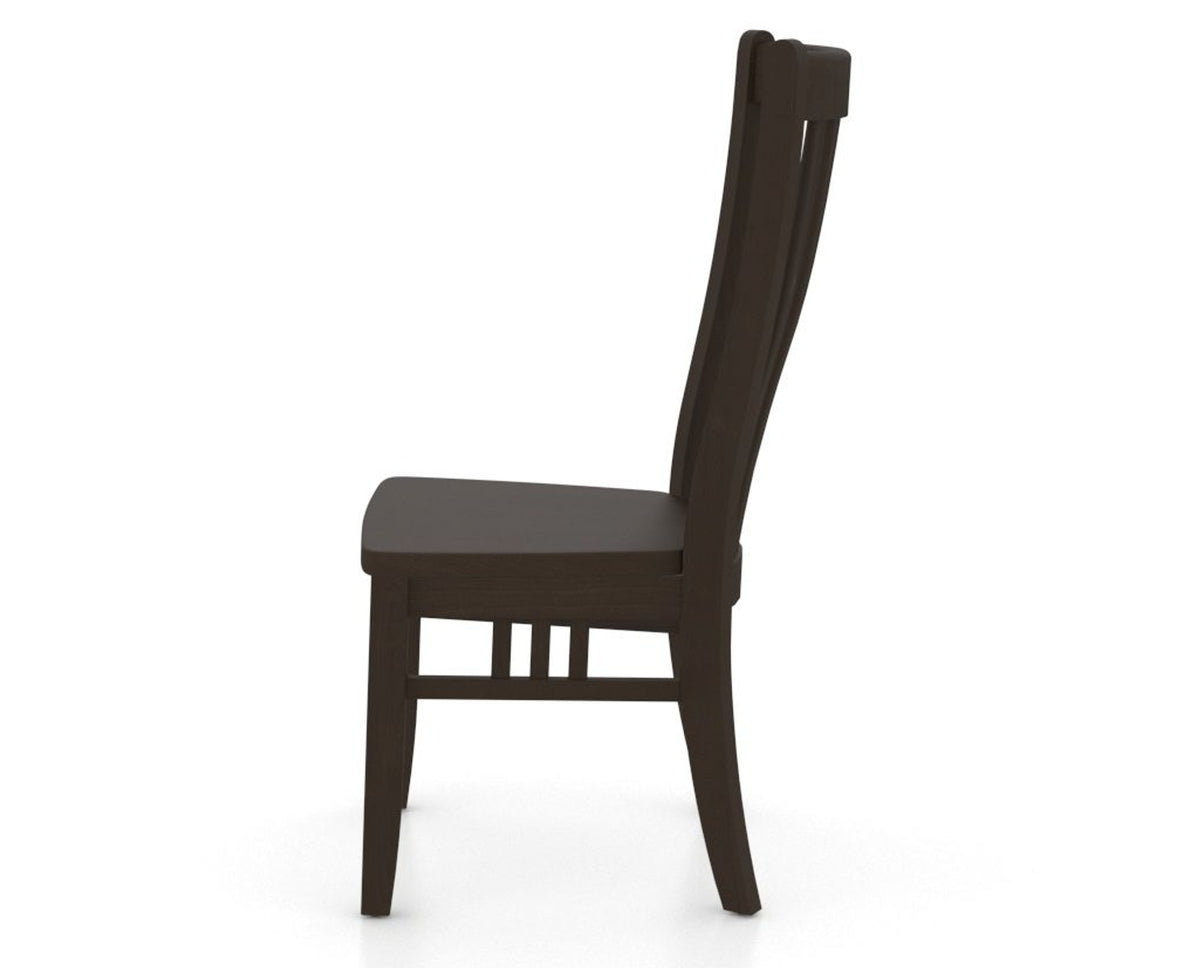 Canadel Dining Chair 0119 in Wood Seat and 59 Davy's Grey, side view