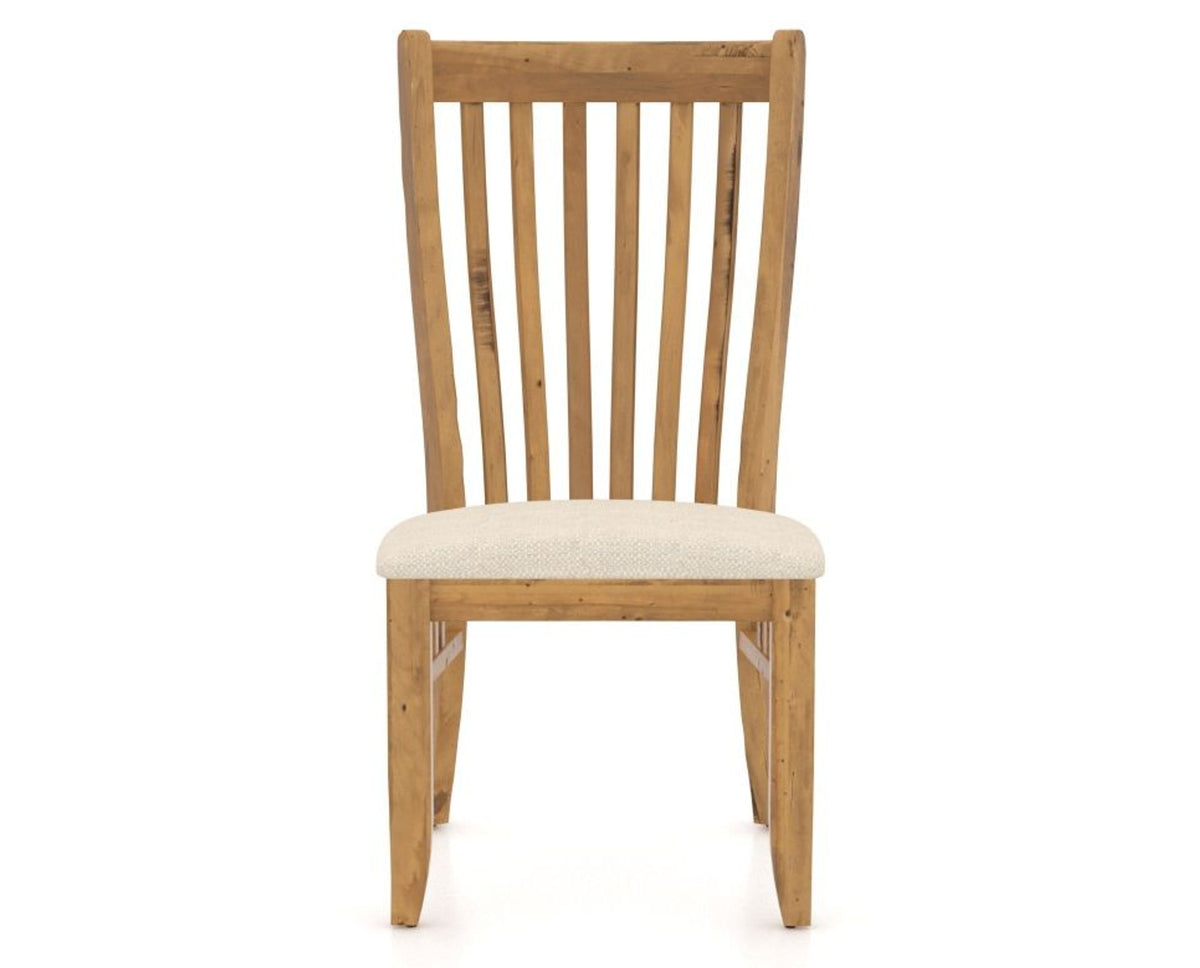 Canadel Champlain Dining Chair 0119 in 6K Sunbrella® and 01 Honey Washed, front view