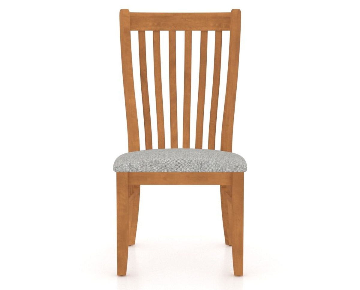 Canadel Dining Chair 0119 in 7C Fabric and 01 Honey Washed, front view
