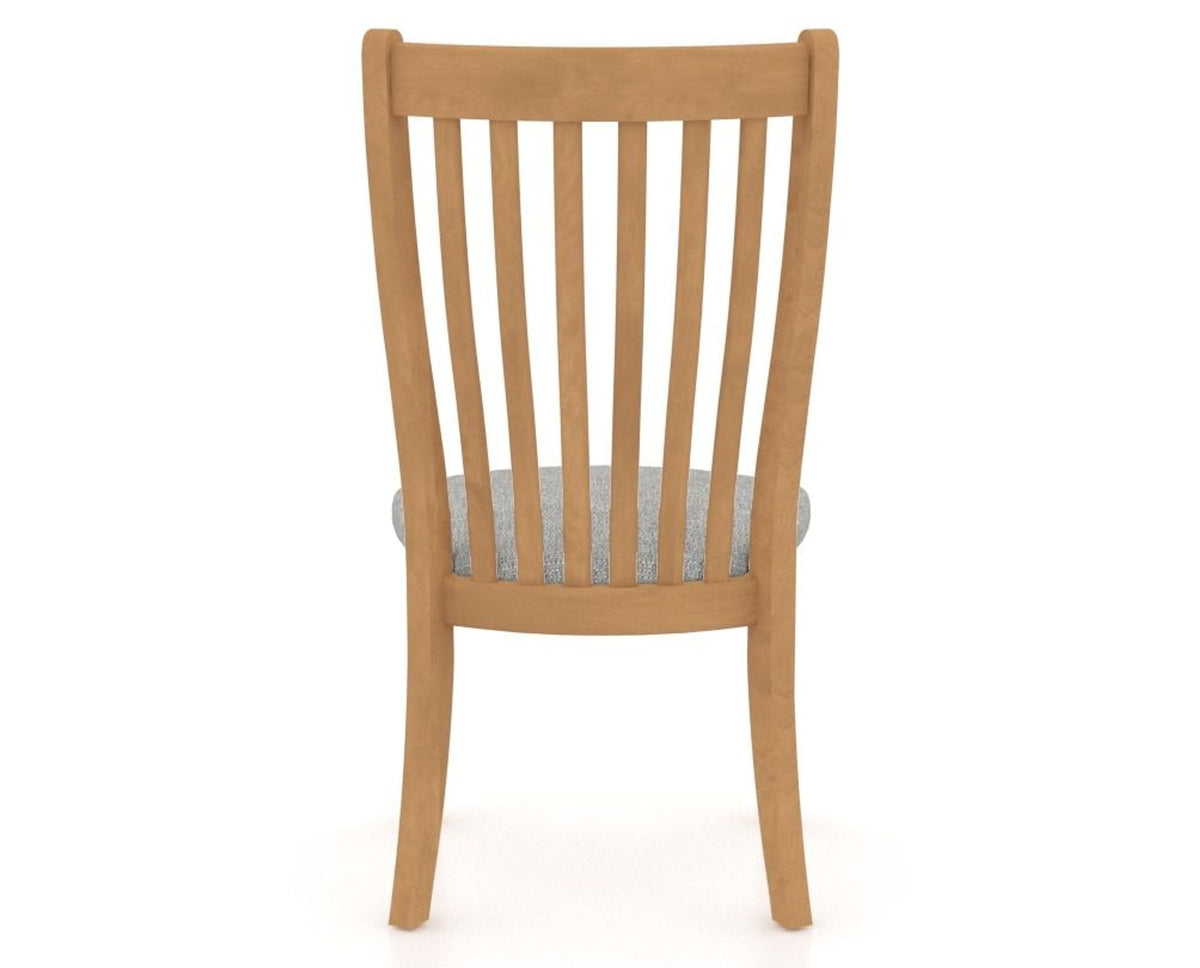 Canadel Dining Chair 0119 in 7C Fabric and 20 Caramel Washed, back view