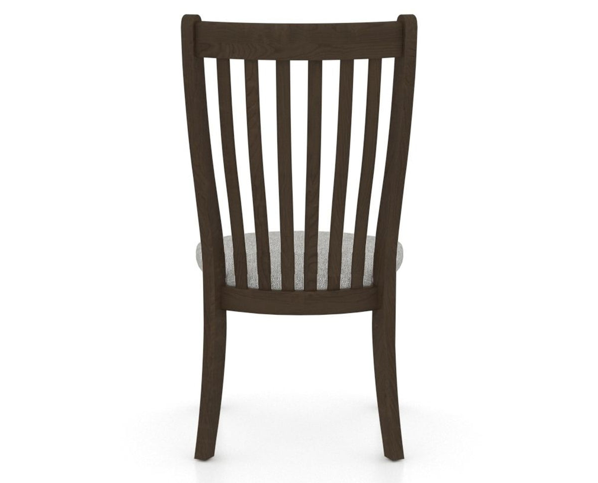Canadel Dining Chair 0119 in 7C Fabric and 29 Hazelnut Washed, back view