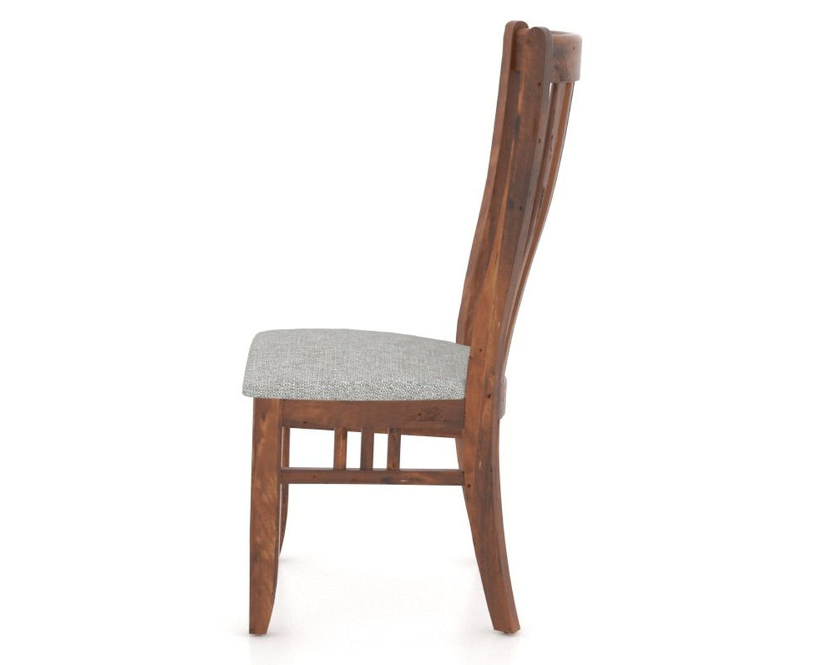 Canadel Champlain Dining Chair 0119 in 7C Fabric and 33 Spice Washed, side view